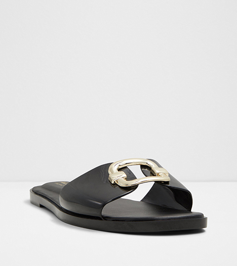 JELLYICIOUS Metal Detail Flat Sandals