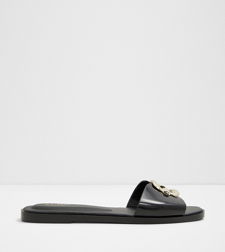 JELLYICIOUS Metal Detail Flat Sandals