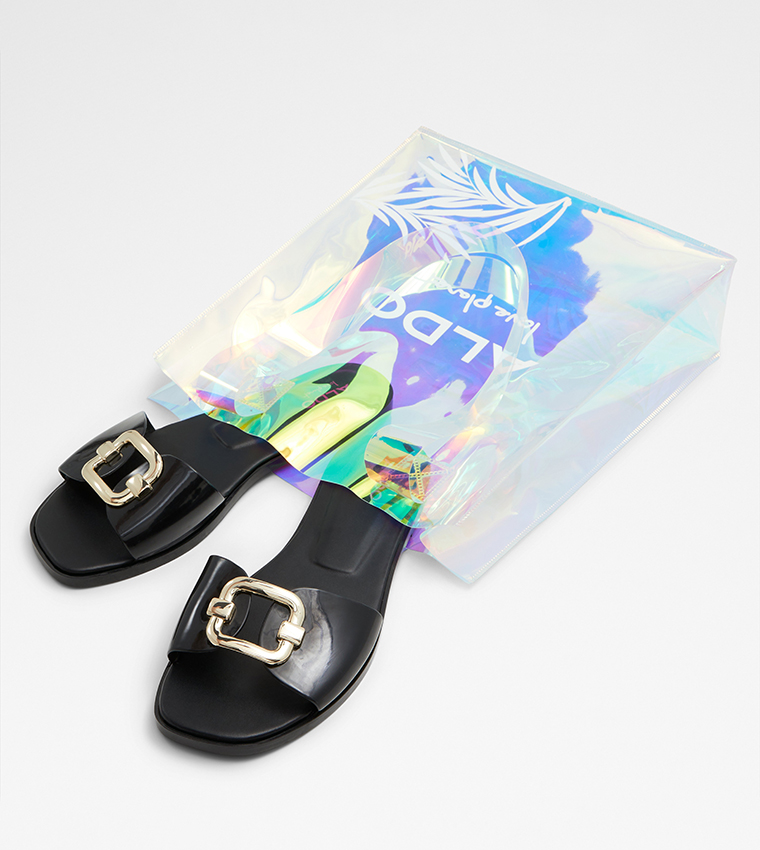 JELLYICIOUS Metal Detail Flat Sandals