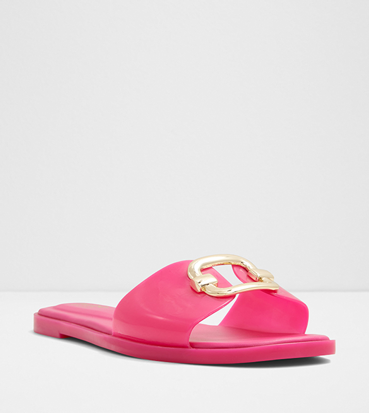 Buy Aldo JELLYICIOUS Metal Accent Open Toe Sandals In Pink 6thStreet UAE