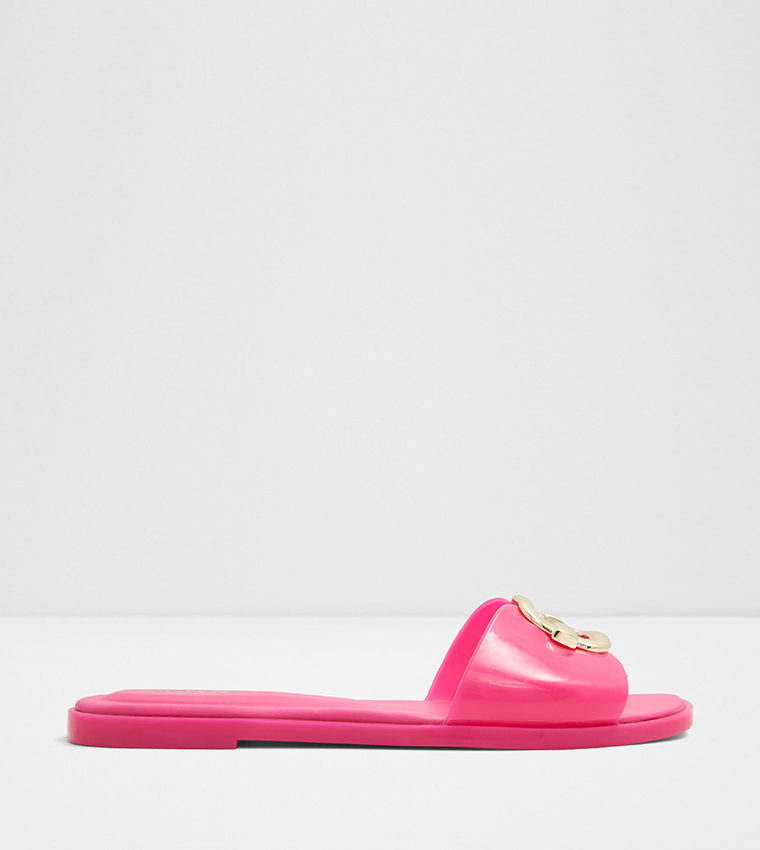 Fuschia pink flat sandals online