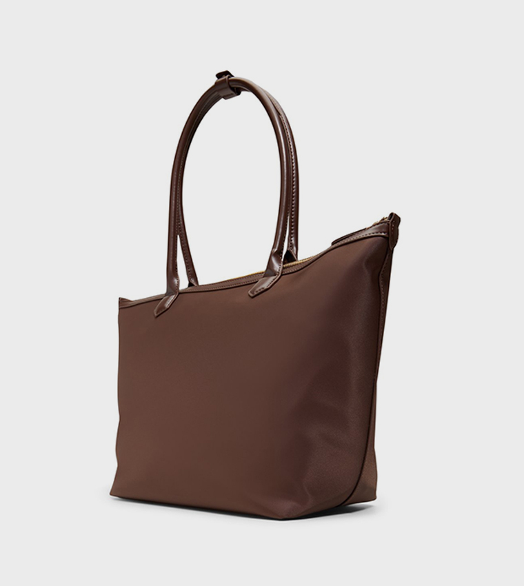 JETTIE Contrast Detail Tote Bag