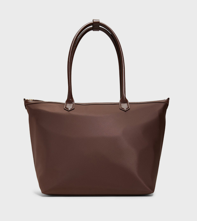 JETTIE Contrast Detail Tote Bag