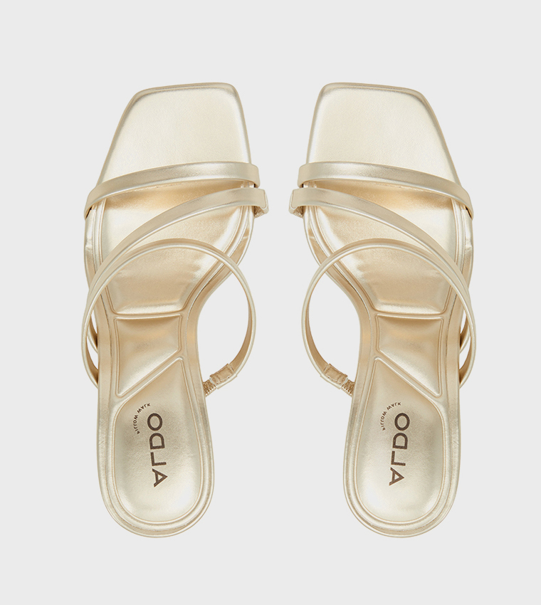 Gold strappy heels aldo deals