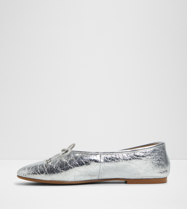 JOSELIE Textured Bow Detail Ballerinas