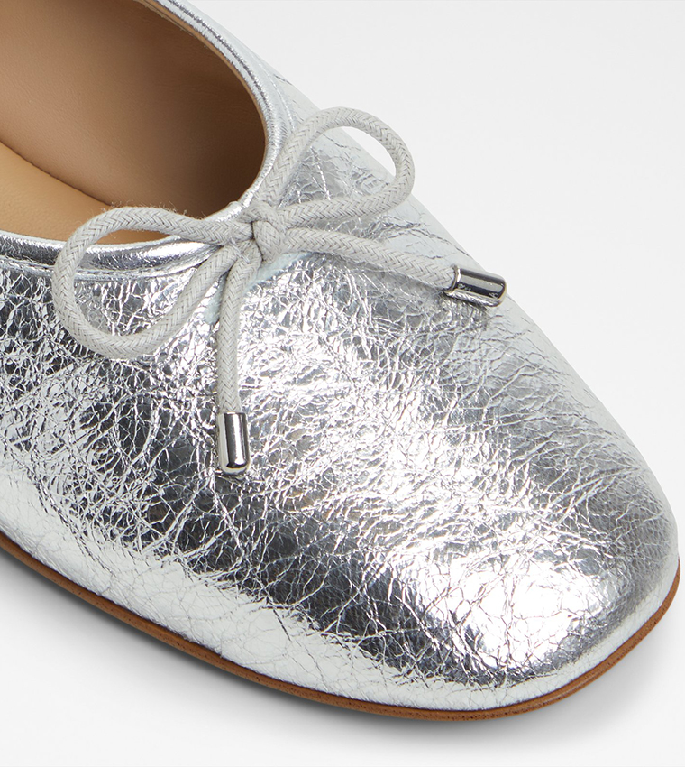 JOSELIE Textured Bow Detail Ballerinas