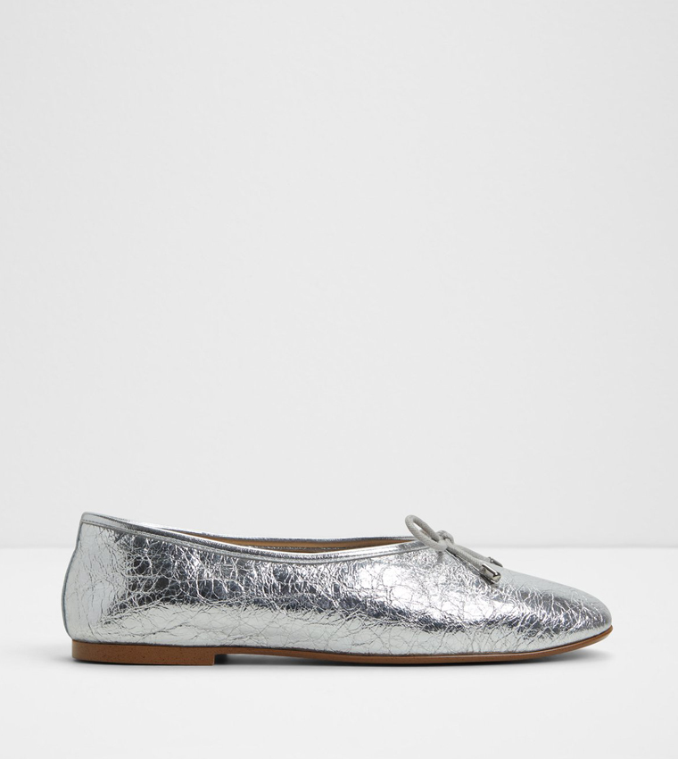 JOSELIE Textured Bow Detail Ballerinas