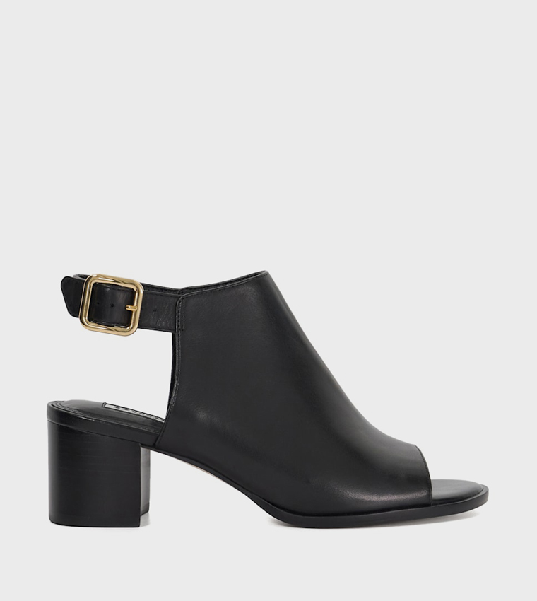 JOUPIN Peep Toe Block Heel Sandals