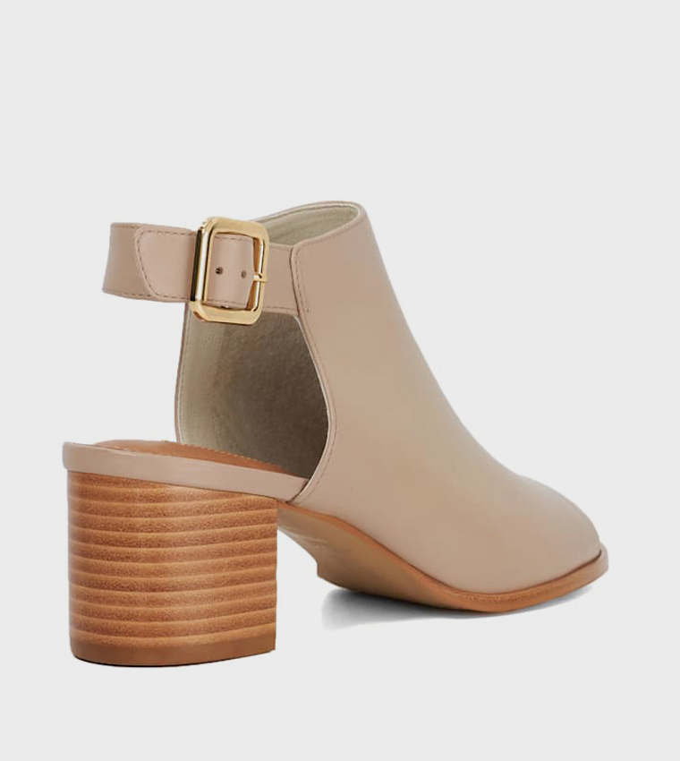 JOUPIN Peep Toe Block Heel Sandals