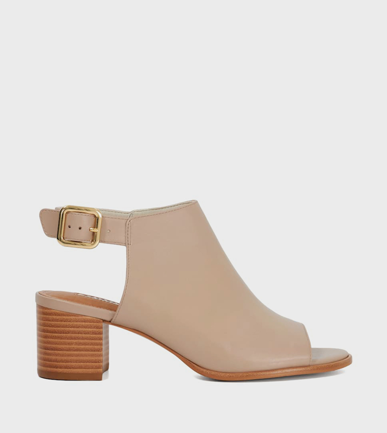 JOUPIN Peep Toe Block Heel Sandals