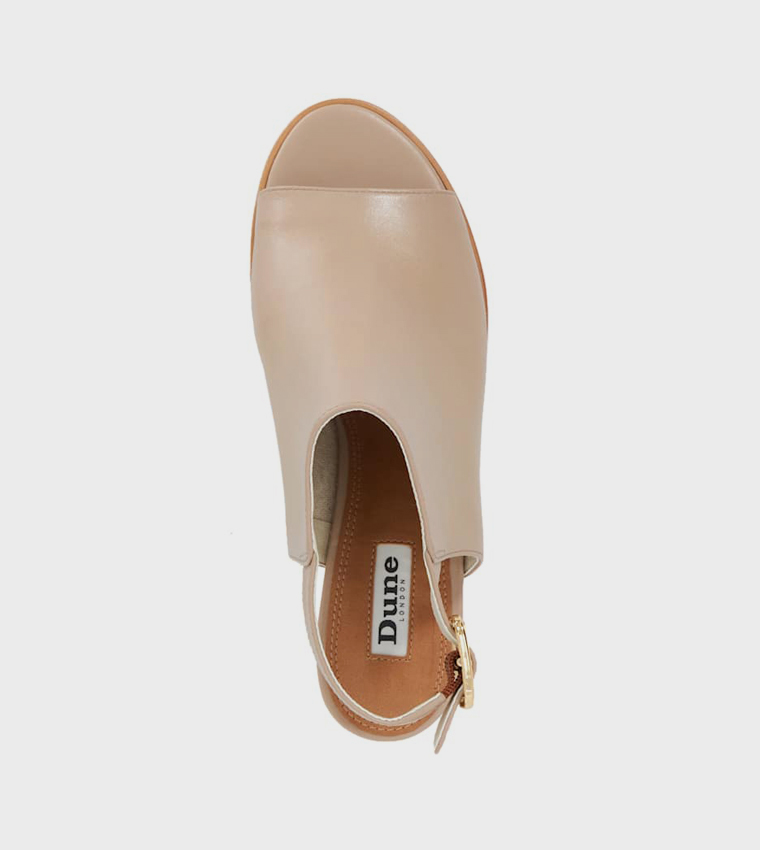 JOUPIN Peep Toe Block Heel Sandals