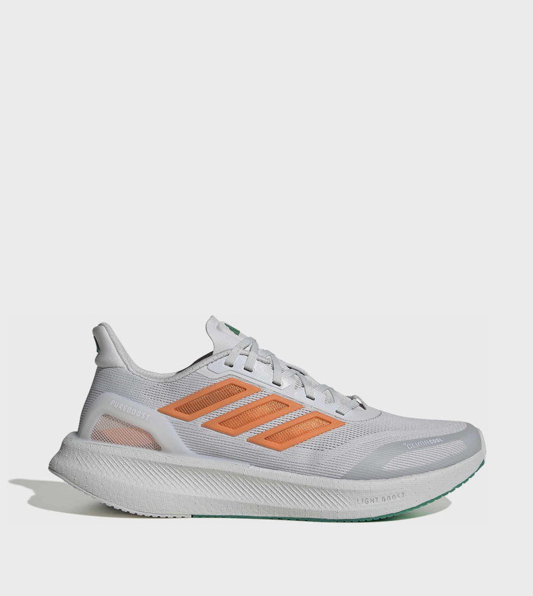 PUREBOOST 5 CLIMACOOL Stripe Detail Lace-Up Running Shoes