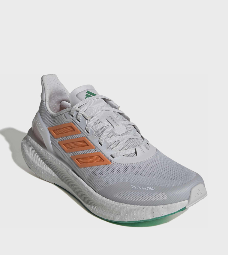 PUREBOOST 5 CLIMACOOL Stripe Detail Lace-Up Running Shoes