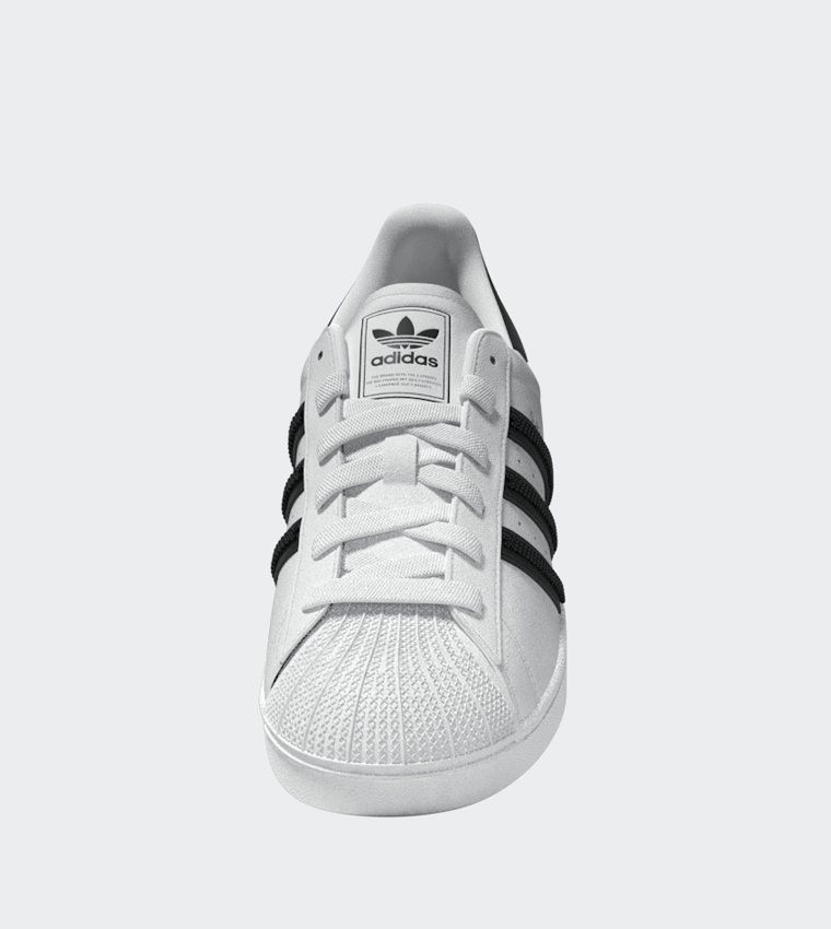 Buy Adidas SUPERSTAR II Striped Low Top Sneakers In White
