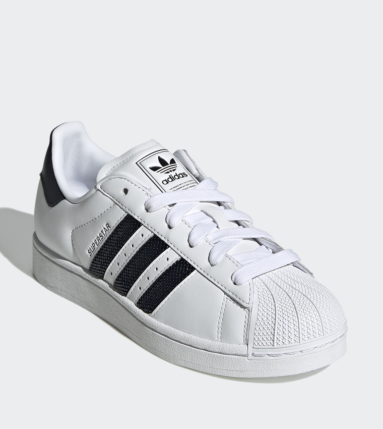 Buy Adidas SUPERSTAR II Striped Low Top Sneakers In White
