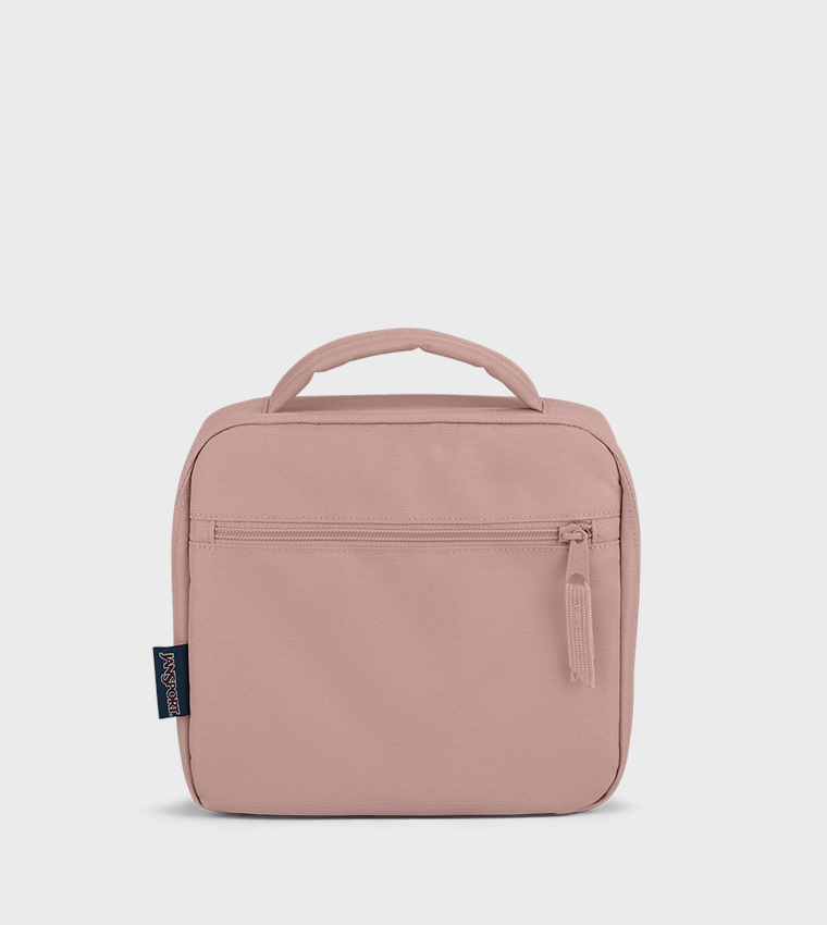Logo Label Zippered Lunch Bag