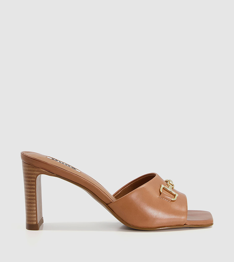 Buy Dune London JUNE Metal Accent Chunky Heels Sandals In Tan