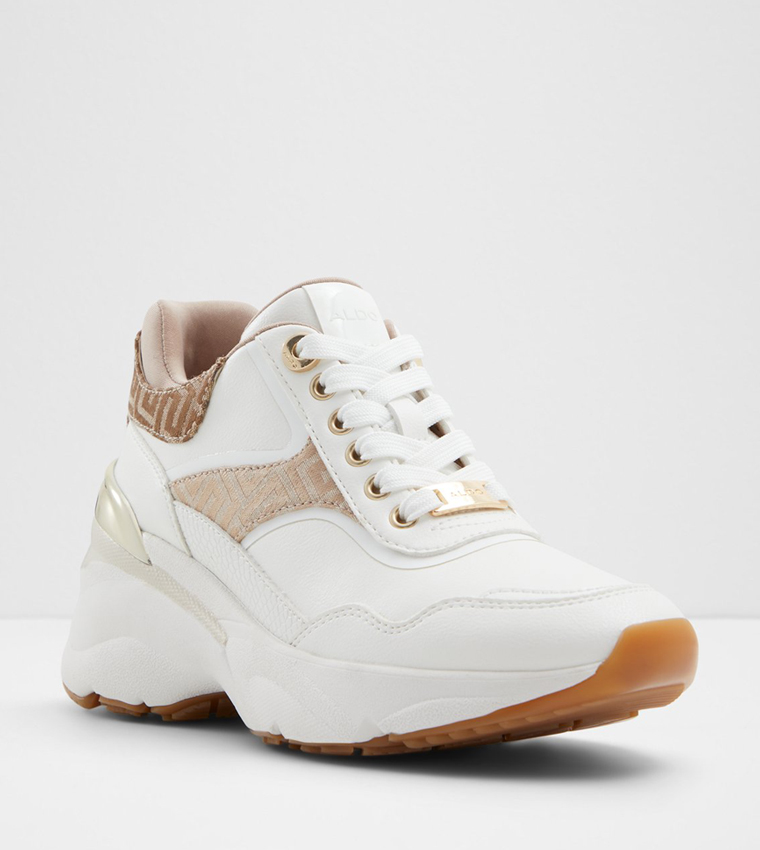 Buy Aldo JUNEY Lace Up Wedge Sneakers In White 6thStreet Saudi Arabia