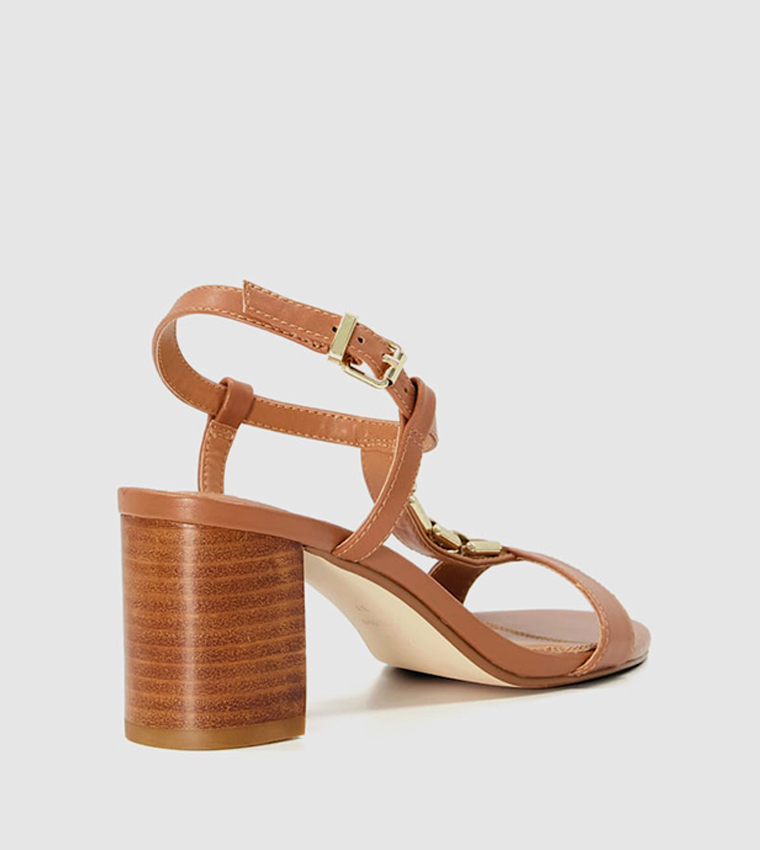 JUST Ankle Strap Block Heel Sandals