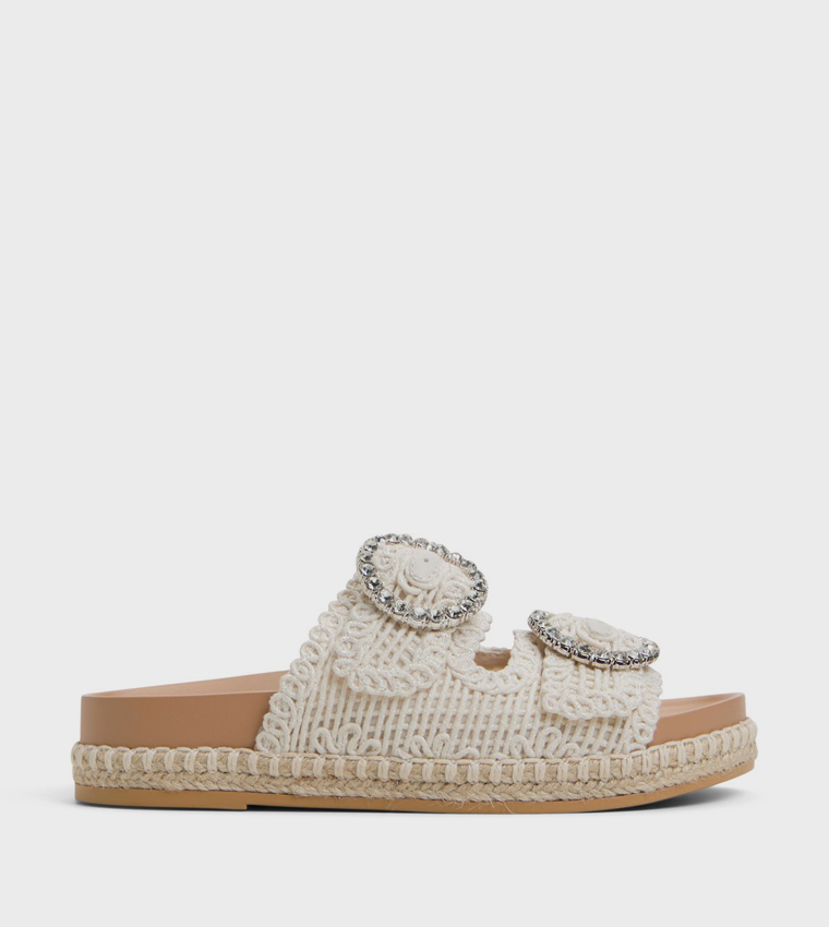 JUUNE Crochet Strap Platform Sandals