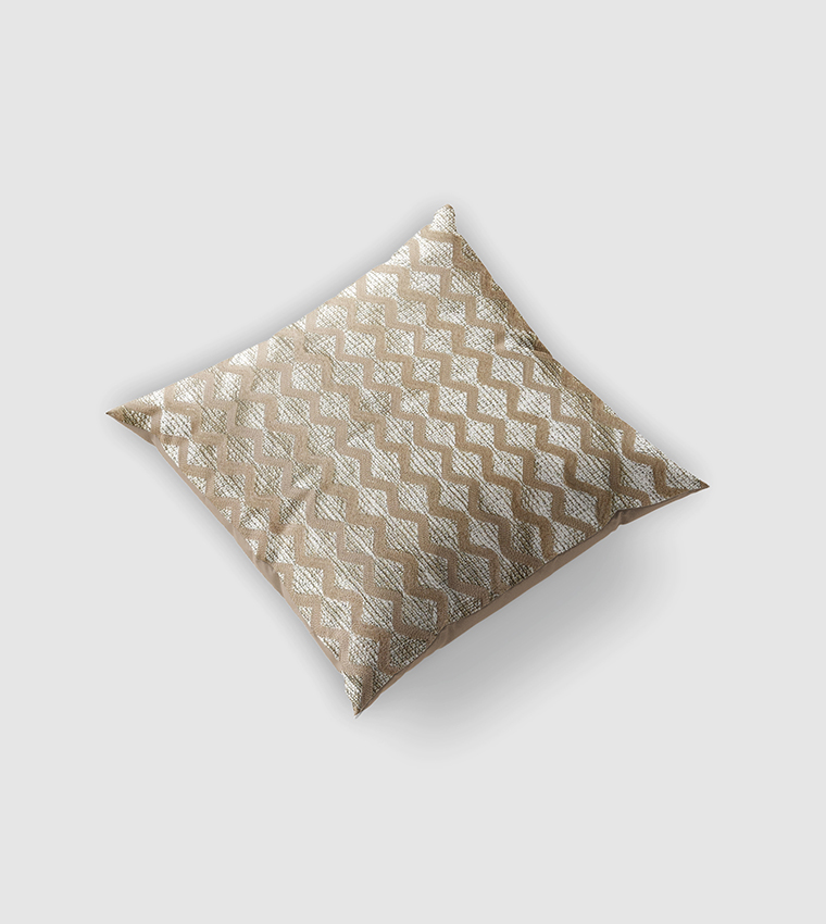 Gold sales embroidered cushion