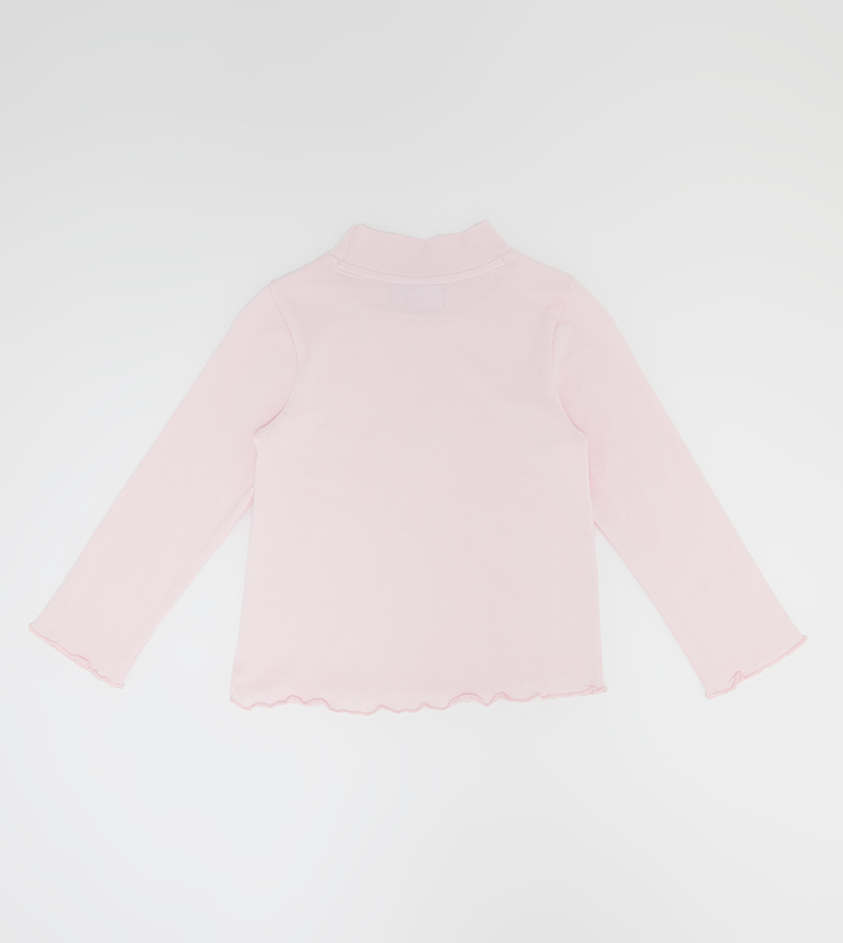 Solid Turtle Neck Long Sleeve T-Shirt