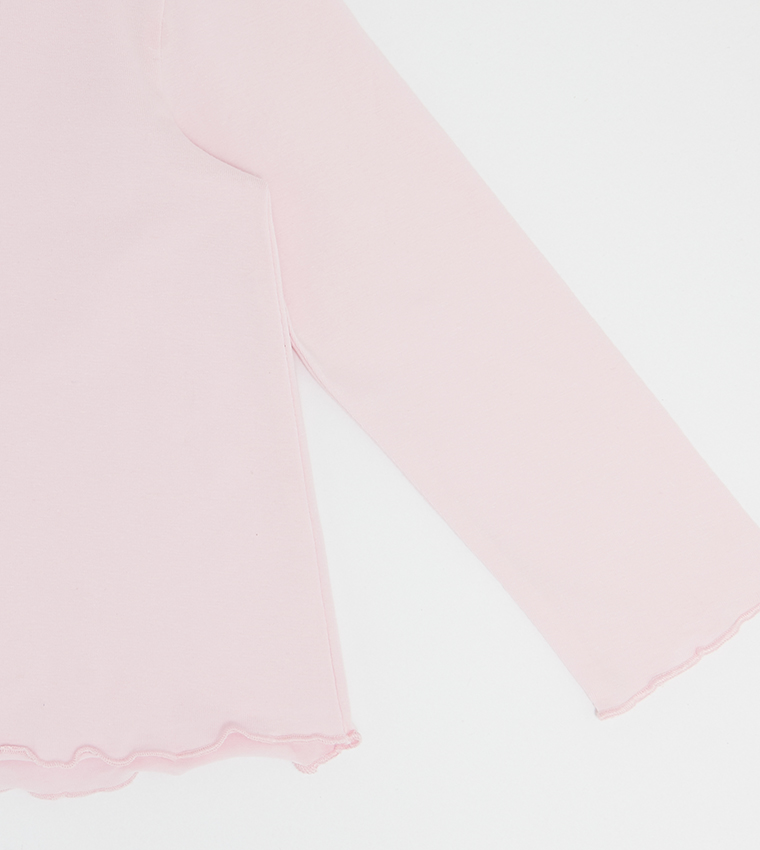 Solid Turtle Neck Long Sleeve T-Shirt