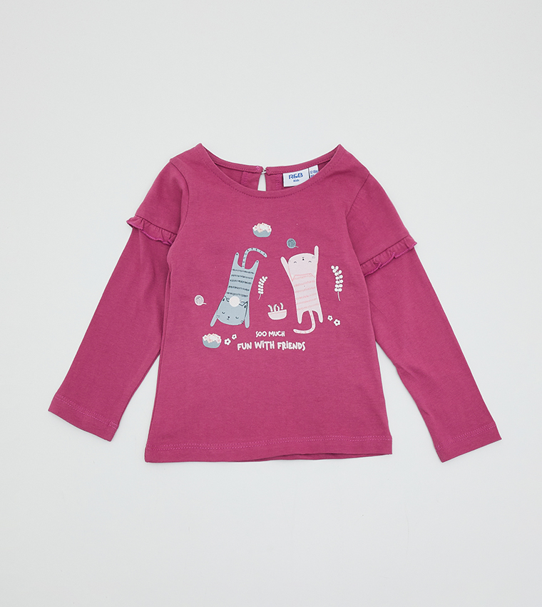 طقم بيجاما بأكمام طويلة وطبعة وربطة رأس 