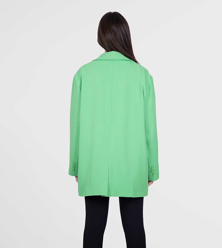 Solid long sleeves Oversized Blazer