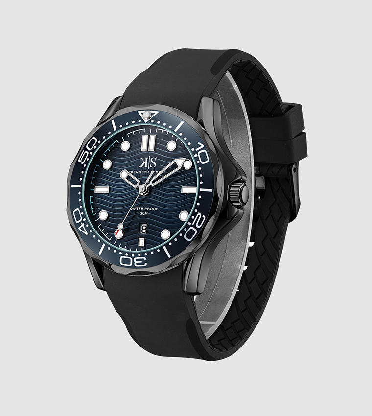 Classic Analog Navy Blue Dial Watch