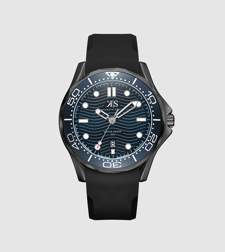 Classic Analog Navy Blue Dial Watch