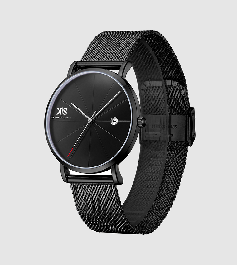 Classic Analog Black Dial Watch