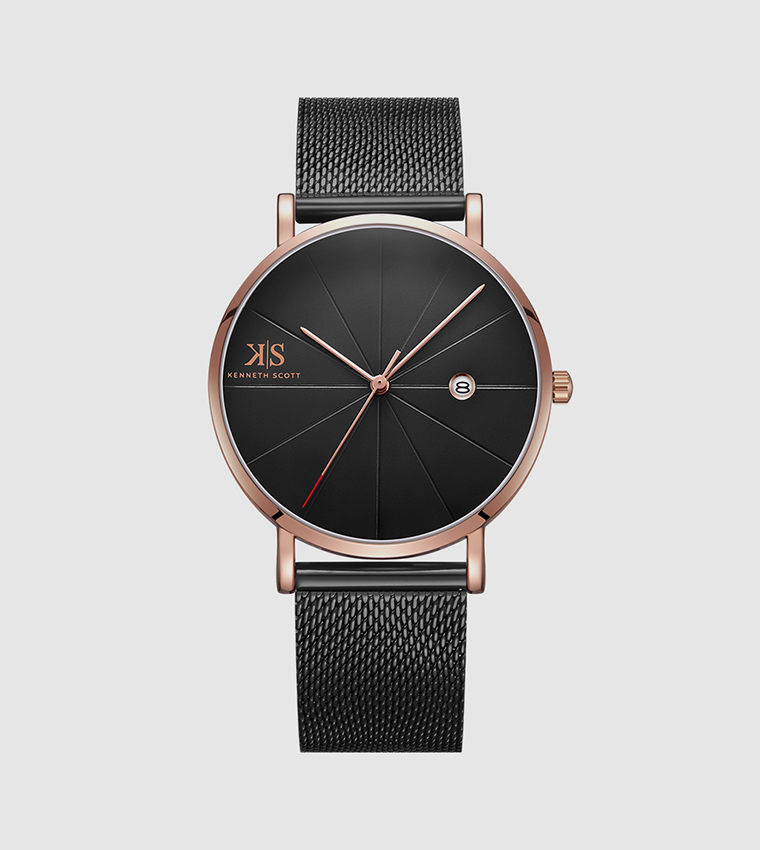 Classic Analog Black Dial Watch