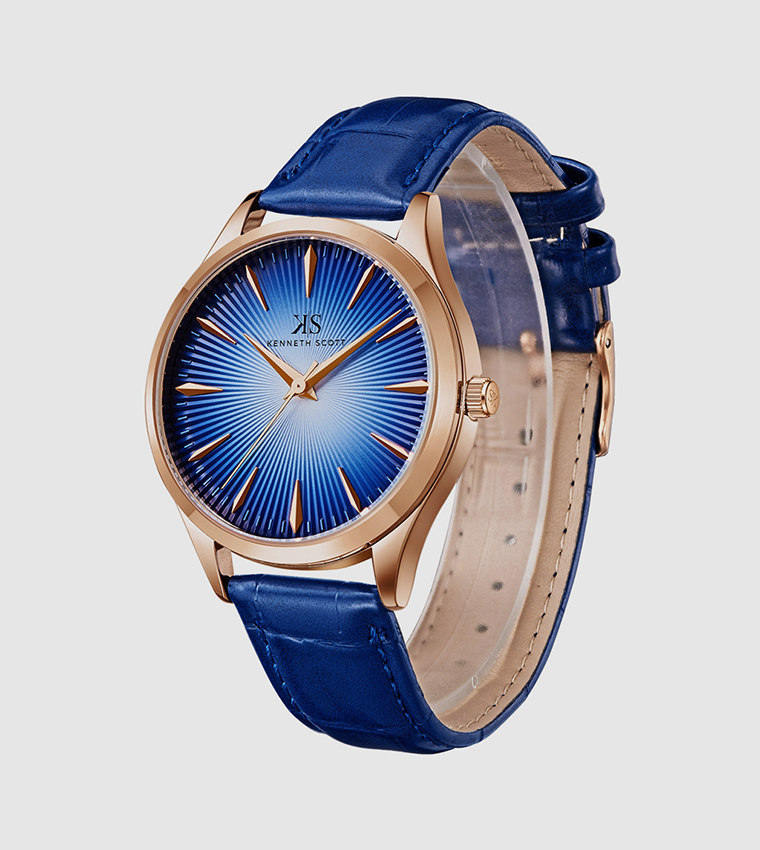 Classic Analog Blue Dial Watch