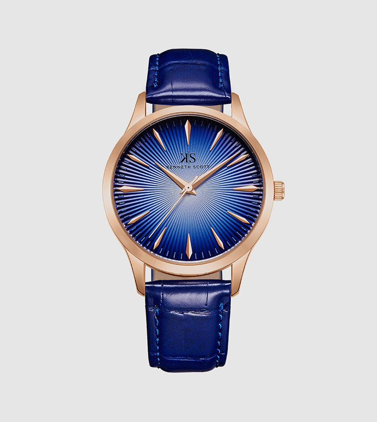 Classic Analog Blue Dial Watch
