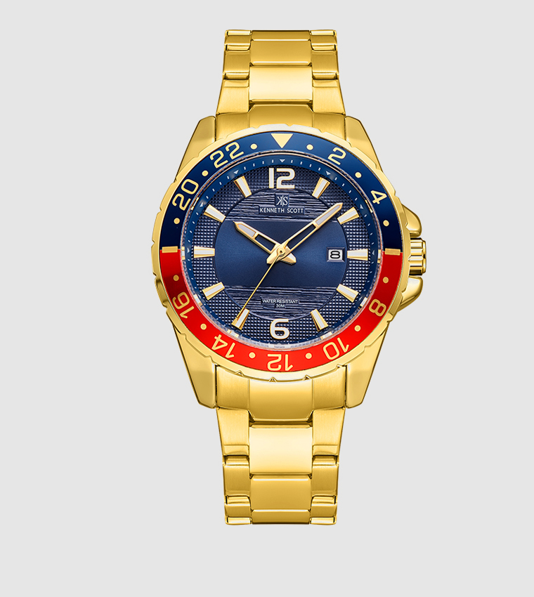 Blue Dial Analog Watch