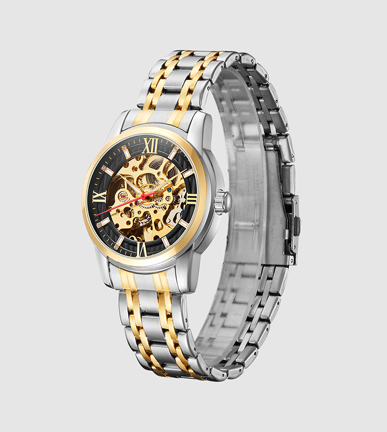 Classic Mechanical Black Dial Watch