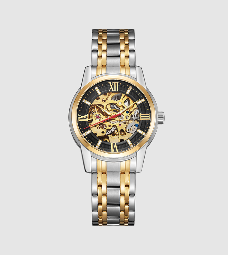 Classic Mechanical Black Dial Watch