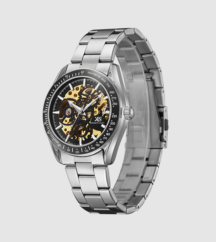 Classic Mechanical Black Dial Watch
