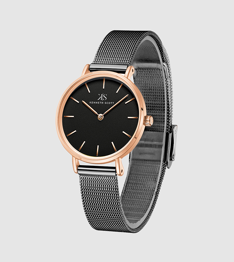 Classic Analog Black Dial Watch