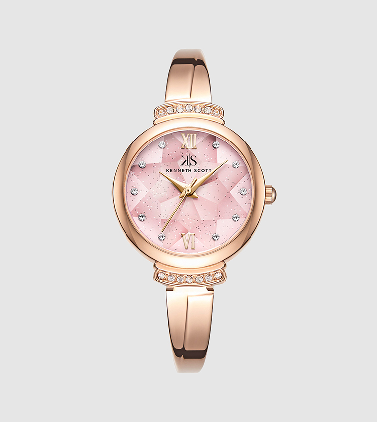 Classic Analog Pink Dial Watch