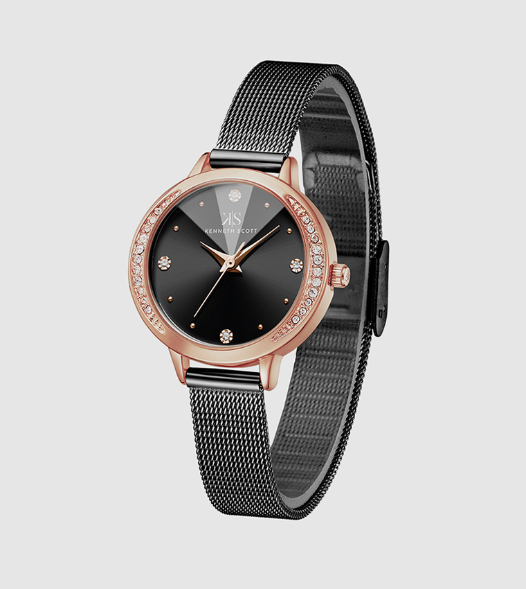 Classic Analog Black Dial Watch