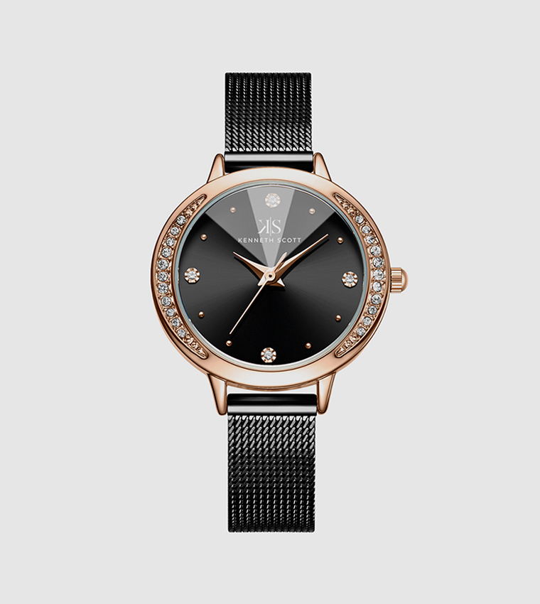 Classic Analog Black Dial Watch