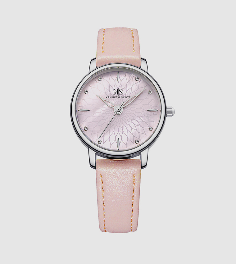 Classic Analog Pink Dial Watch