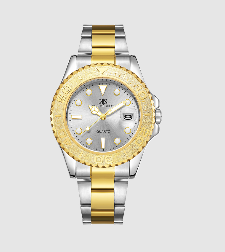 Silver Dial Analog Watch