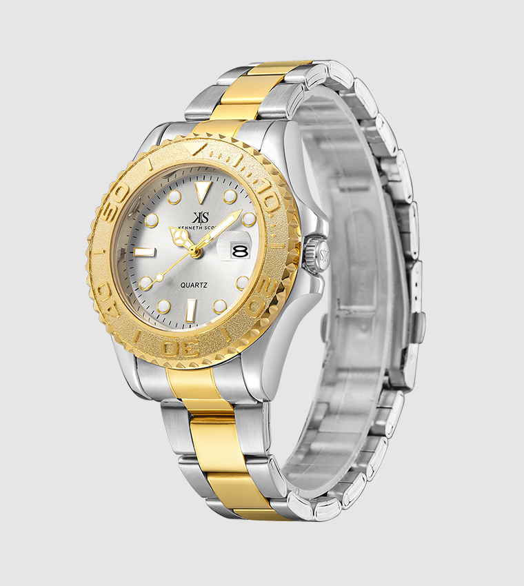 Silver Dial Analog Watch