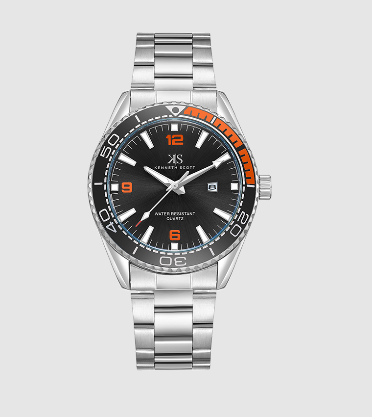 Black Dial Analog Watch