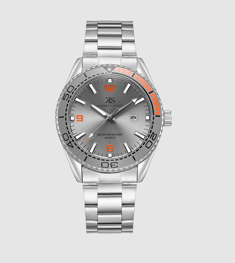 Grey Dial Analog Watch