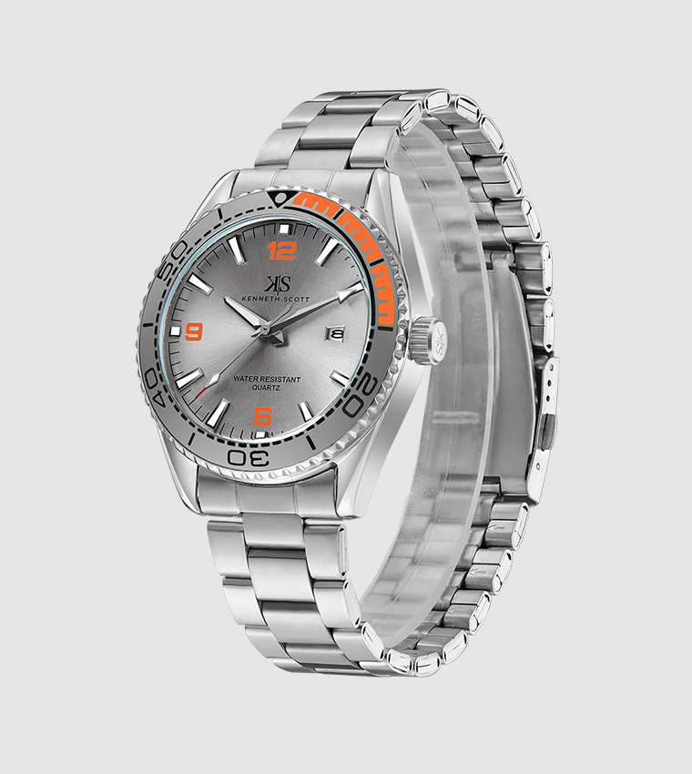 Grey Dial Analog Watch