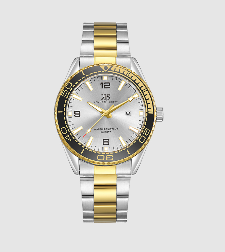 Silver Dial Analog Watch